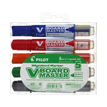   Táblamarker PILOT V-Board Master Medium BeGreen kerek 5 db-s készlet
