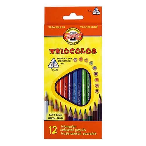 Színes ceruza KOH-I-NOOR 3132 Tricolor háromszögletű 12 darabos