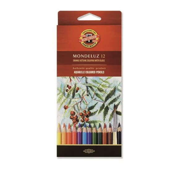 Színes ceruza KOH-I-NOOR 3710 Mondeluz Aquarell hatszögletű 12 darabos készlet Színes ceruza KOH-I-NOOR 3710 Mondeluz Aquarell hatszögletű 12 darabos készlet