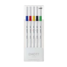   Tűfilc UNI EMOTT 5 darabos 0,4mm (kék, piros, sárga, fekete, zöld)