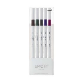   Tűfilc UNI EMOTT 5 darabos 0,4mm (sötétbarna, khaki,  szürke, lila, ametiszt)