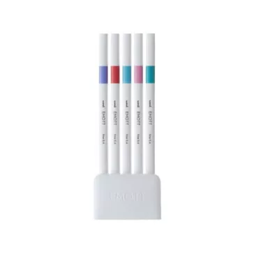   Tűfilc UNI EMOTT 5 darabos 0,4mm (világoslila, korall piros, világoskék, világosrózsaszín, smaragdzöld)
