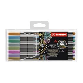 Filctoll STABILO Pen 68 metallic 8 darabos
