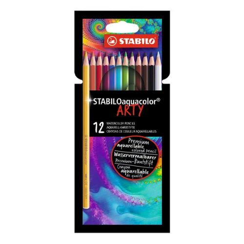 Színes ceruza STABILO Aquacolor hatszögletű 12 darabos