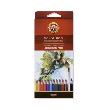   Színes ceruza KOH-I-NOOR 3718 Mondeluz Aquarell hatszögletű 24 darabos készlet