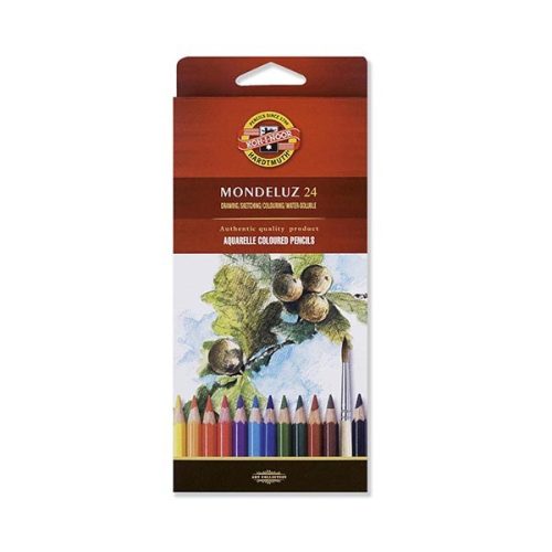 Színes ceruza KOH-I-NOOR 3718 Mondeluz Aquarell hatszögletű 24 darabos