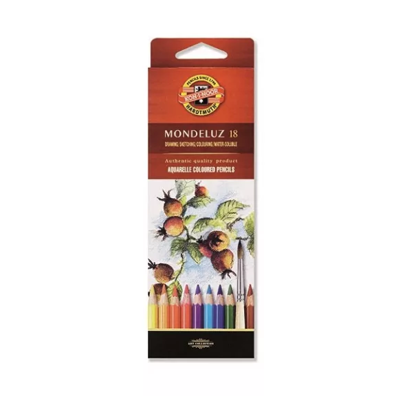 Színes ceruza KOH-I-NOOR 3717 Mondeluz Aquarell hatszögletű 18 darabos készlet Színes ceruza KOH-I-NOOR 3717 Mondeluz Aquarell hatszögletű 18 darabos készlet