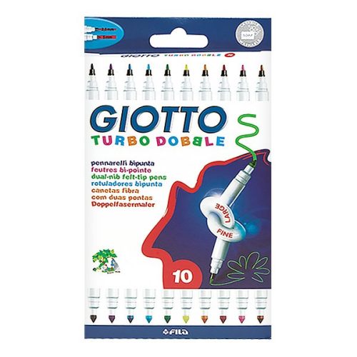 Filctoll GIOTTO Turbo Dobble két végű vékony-vastag 10 darabos