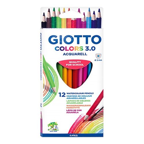 Színes ceruza GIOTTO Colors 3.0 aquarell  háromszögletű 12 darabos