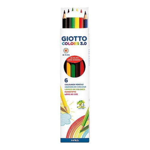 Színes ceruza GIOTTO Colors 3.0 hatszögletű 6 darabos