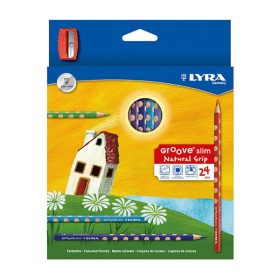   Színes ceruza LYRA Groove Slim háromszögletű 24 darabos+hegyező