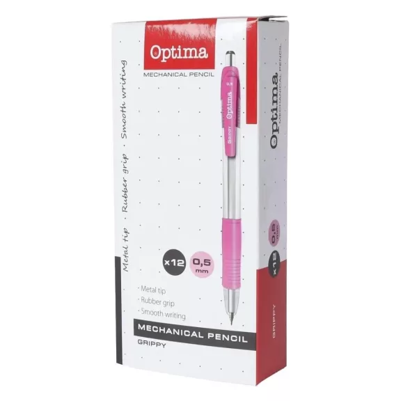 Nyomósirón OPTIMA 0,5 mm rózsaszín Nyomósirón OPTIMA 0,5 mm rózsaszín