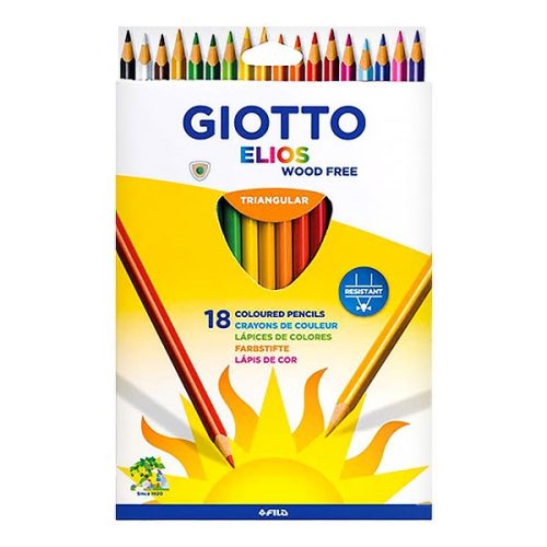 Színes ceruza GIOTTO elios háromszögletű 18 darabos