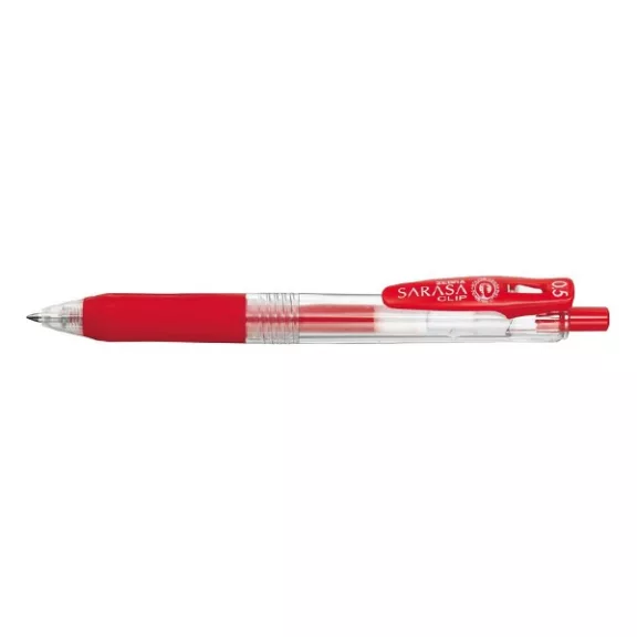 Zseléstoll ZEBRA Sarasa Clip nyomógombos 0,5 mm piros Zseléstoll ZEBRA Sarasa Clip nyomógombos 0,5 mm piros