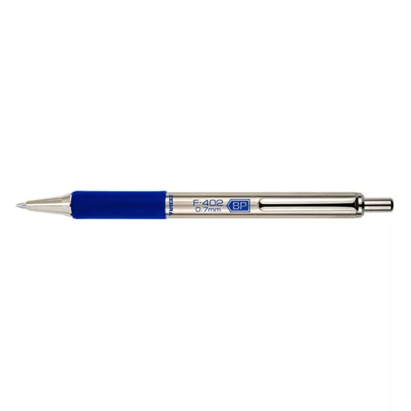 Golyóstoll ZEBRA F-402 nyomógombos 0,7 mm kék