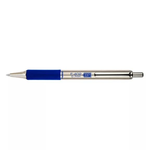 Golyóstoll ZEBRA F-402 nyomógombos 0,7 mm kék