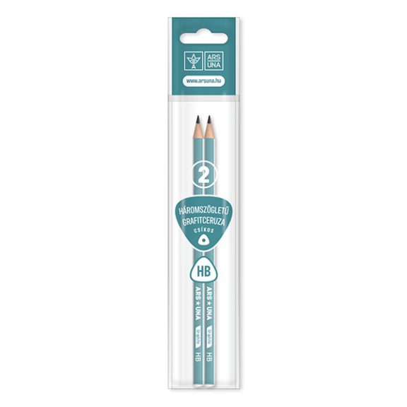 Grafitceruza ARS UNA HB háromszögletű csíkos 2 darabos