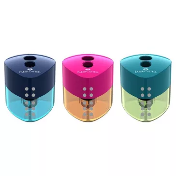   Hegyező FABER-CASTELL Grip 2 lyukú áttetsző trendi színekben