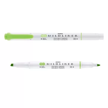   Szövegkiemelő kétvégű ZEBRA Mildliner cool & refined 1,4-4,0 mm zöld