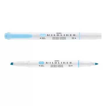   Szövegkiemelő kétvégű ZEBRA Mildliner fluorescent 1,4-4,0 mm kék