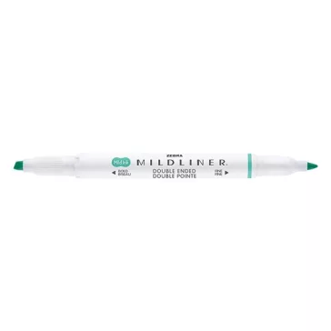   Szövegkiemelő kétvégű ZEBRA Mildliner fluorescent 1,4-4,0 mm kékeszöld