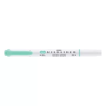   Szövegkiemelő kétvégű ZEBRA Mildliner fluorescent 1,4-4,0 mm kékeszöld