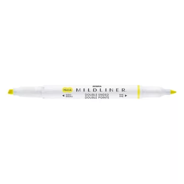   Szövegkiemelő kétvégű ZEBRA Mildliner fluorescent 1,4-4,0 mm sárga