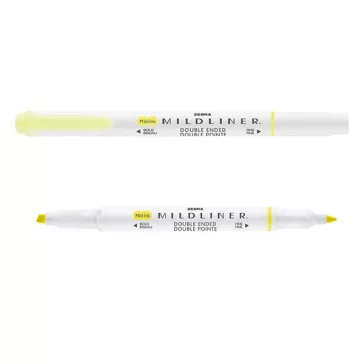   Szövegkiemelő kétvégű ZEBRA Mildliner fluorescent 1,4-4,0 mm sárga