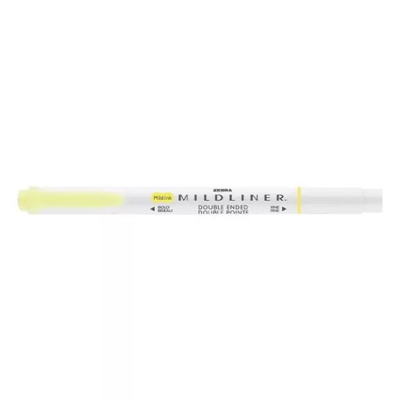 Szövegkiemelő kétvégű ZEBRA Mildliner fluorescent 1,4-4,0 mm sárga
