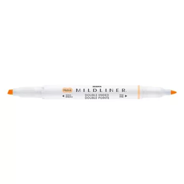   Szövegkiemelő kétvégű ZEBRA Mildliner fluorescent 1,4-4,0 mm narancssárga