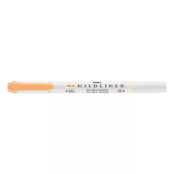 Szövegkiemelő kétvégű ZEBRA Mildliner fluorescent 1,4-4,0 mm narancssárga