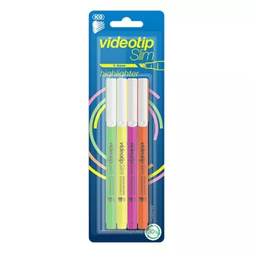 Szövegkiemelő készlet ICO Videotip slim 4 darabos