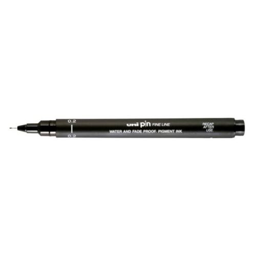 Tűfilc UNI Pin 0,2 mm fekete