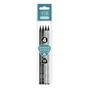   Grafitceruza ARS UNA háromszögletű fa fekete csillag HB 4 darabos