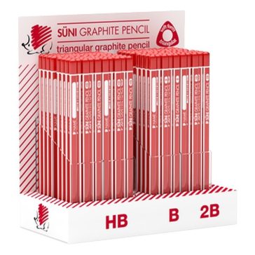   Grafitceruza display ICO Süni háromszög HB,B,2B 184 darabos