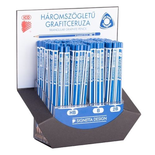 Grafitceruza display ICO Signetta háromszög HB,B,2B 184 darabos
