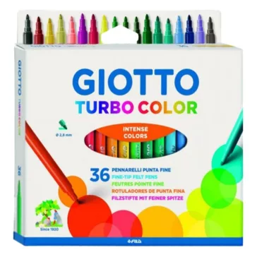Filctoll GIOTTO Turbo Color akasztható 36 darabos készlet