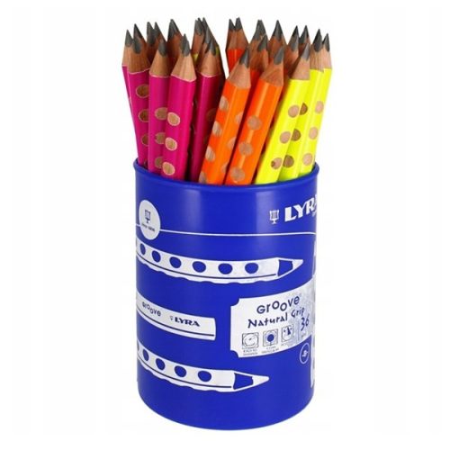 Grafitceruza LYRA Groove jumbo neon B 36 darabos