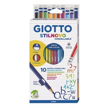   Színes ceruza GIOTTO hegyezővel, radírral 10 darabos készlet