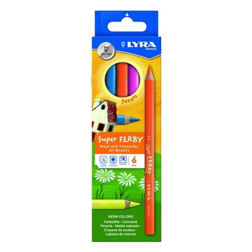 Színes ceruza LYRA Super ferby neon 6 darabos