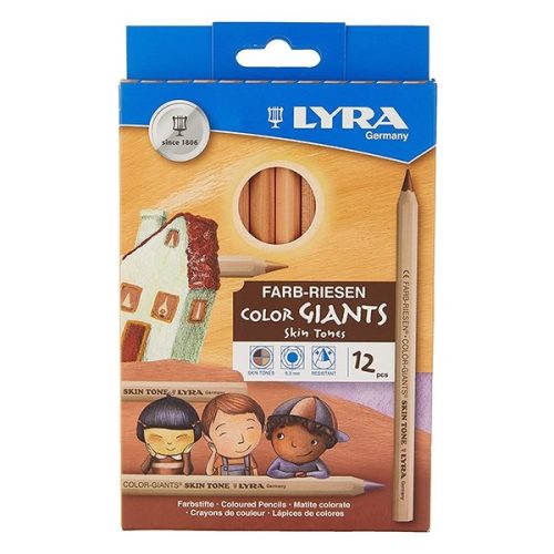 Színes ceruza LYRA Color giant bőrtónusú 12 darabos