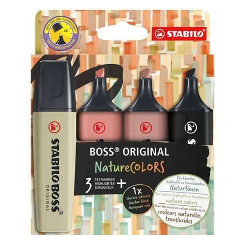 Szövegkiemelő STABILO Boss NatureColors 4 darabos A