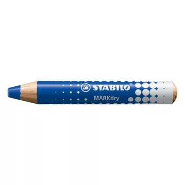   Jelölőceruza STABILO MARKdry fehér táblákhoz és flipchartpapírhoz vastag kerek heggyel kék