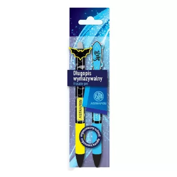   Golyóstoll ASTRA PEN radírozható Skate & Bats 0,5 mm 2 darabos