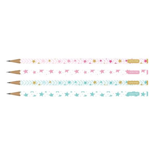 Grafitceruza ASTRA PEN pink-blue háromszögletű HB 48 darabos
