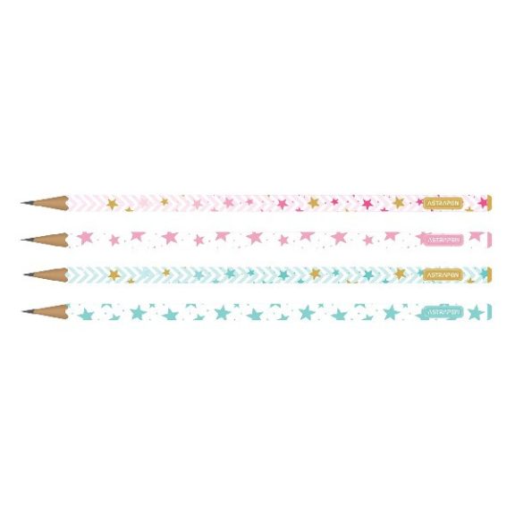 Grafitceruza ASTRA PEN pink-blue háromszögletű HB 48 darabos