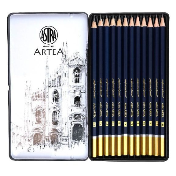Grafitceruza ASTRA fémdobozos 8B-3H 12 darabos