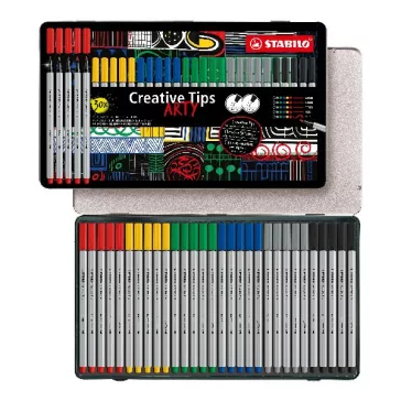   Flictoll STABILO Cretive Tips Arty Classic fémdobozos 30 darabos