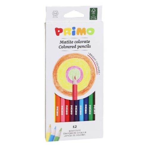Színes ceruza PRIMO hatszögletű 12 darabos
