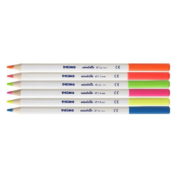 Színes ceruza PRIMO Minabella hatszögletű neon 6 darabos